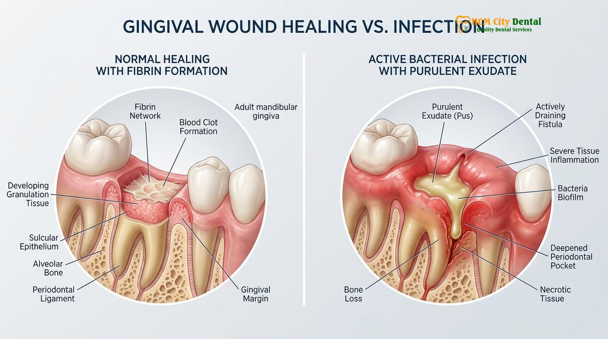 Clinical photography related to Gingivectomy Infection Signs