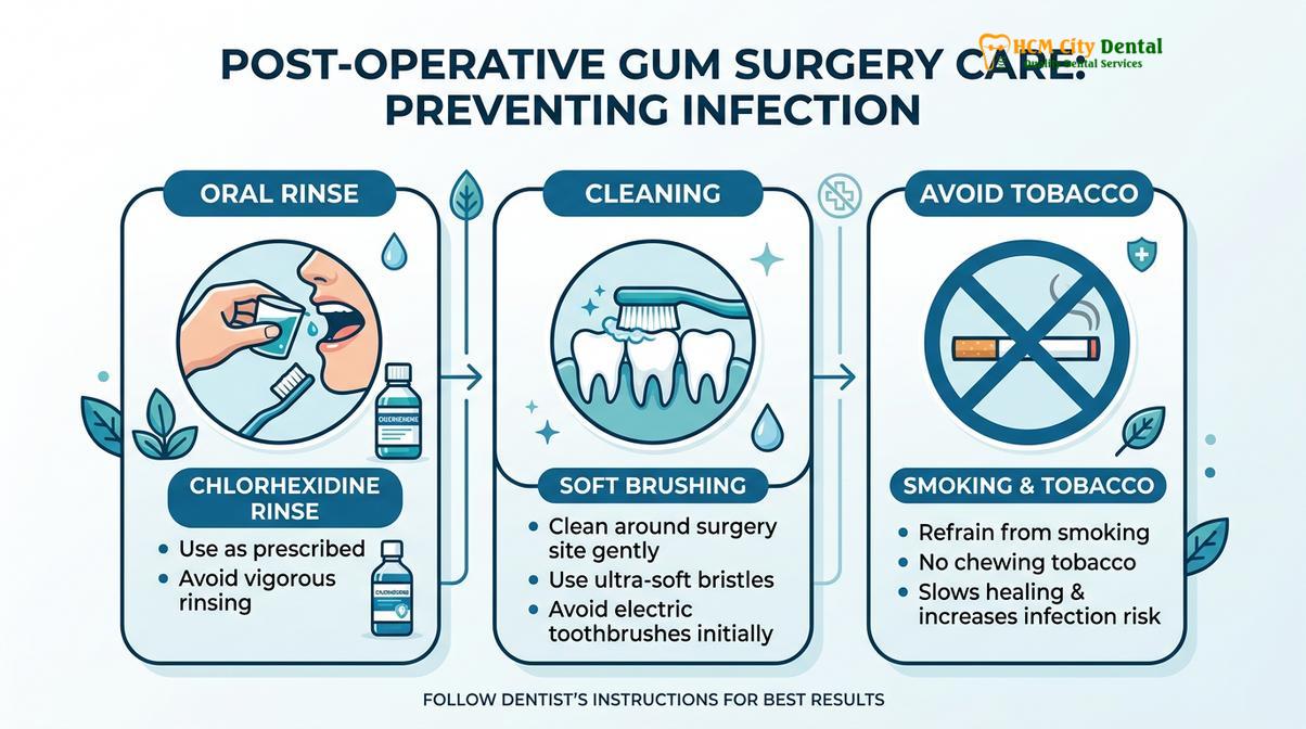 Summary diagram of Gingivectomy Infection Signs