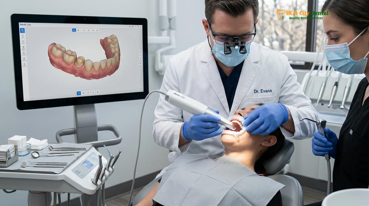 Visual illustration of gold crowns for back teeth