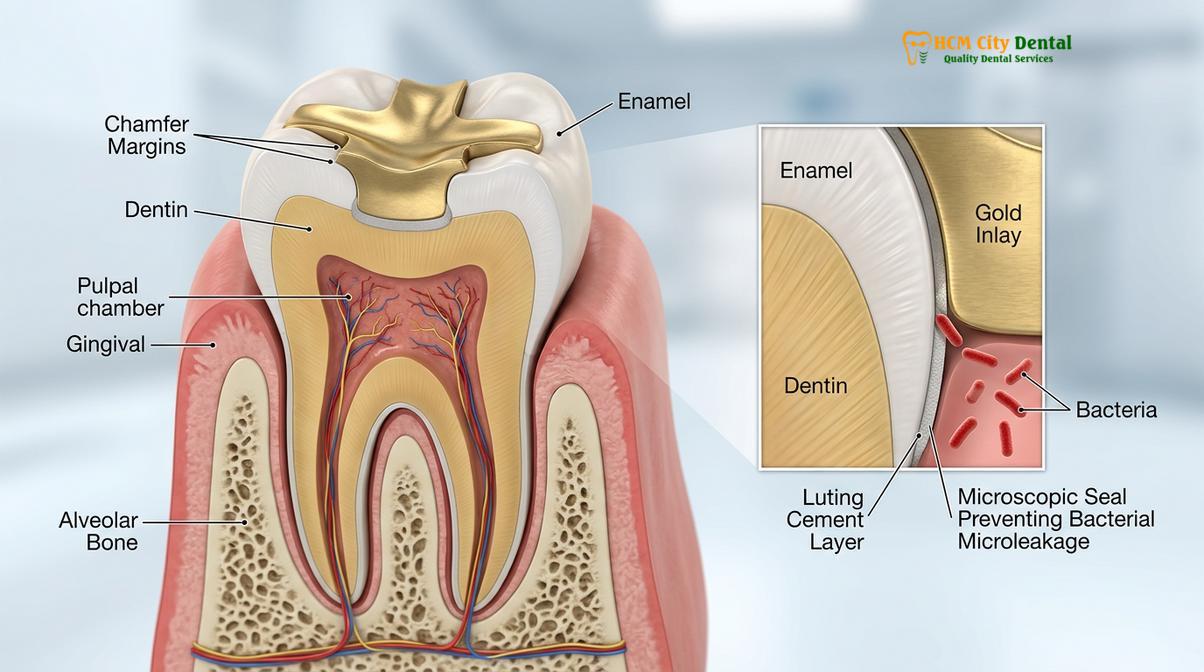 Clinical photography related to gold inlay back teeth