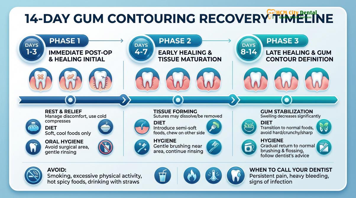Summary diagram of Gum Contouring Recovery