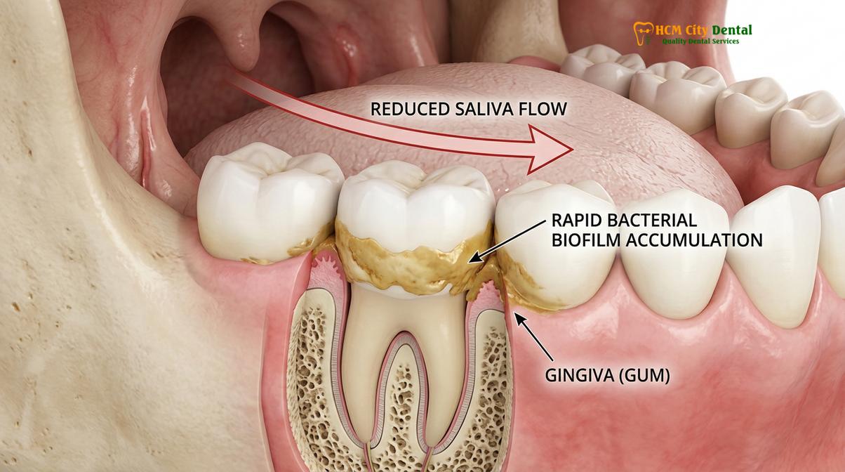 Clinical photography related to gum disease age 50