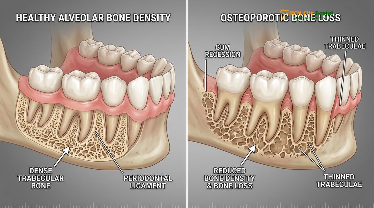 Visual description of gum disease age 50