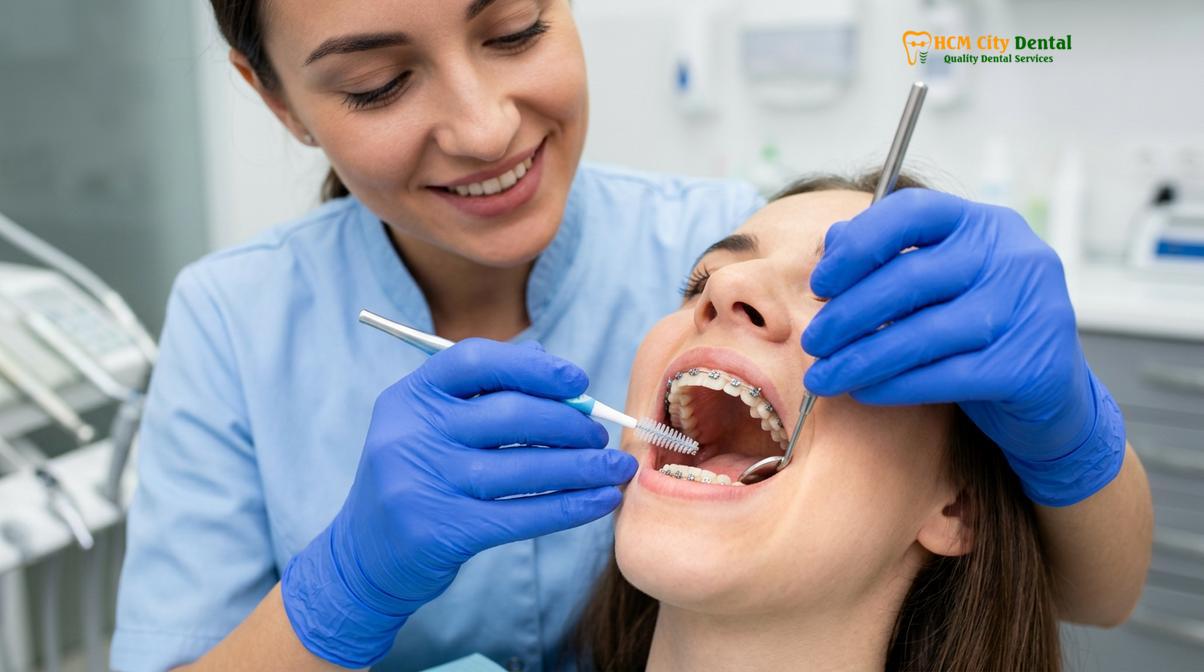 Clinical photography related to gum disease braces