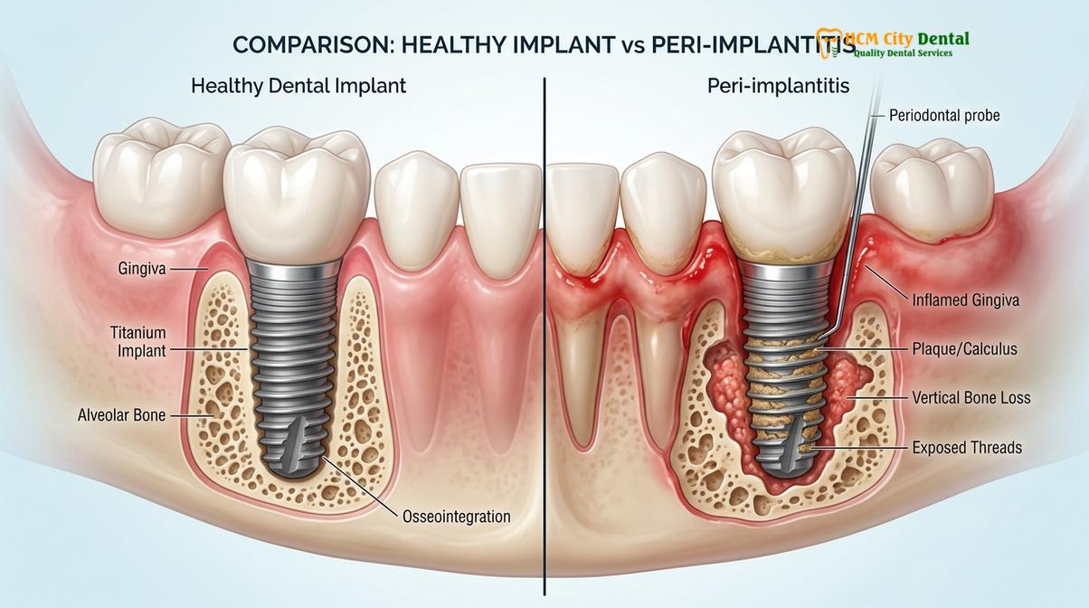 Clinical photography related to gum disease dental implants