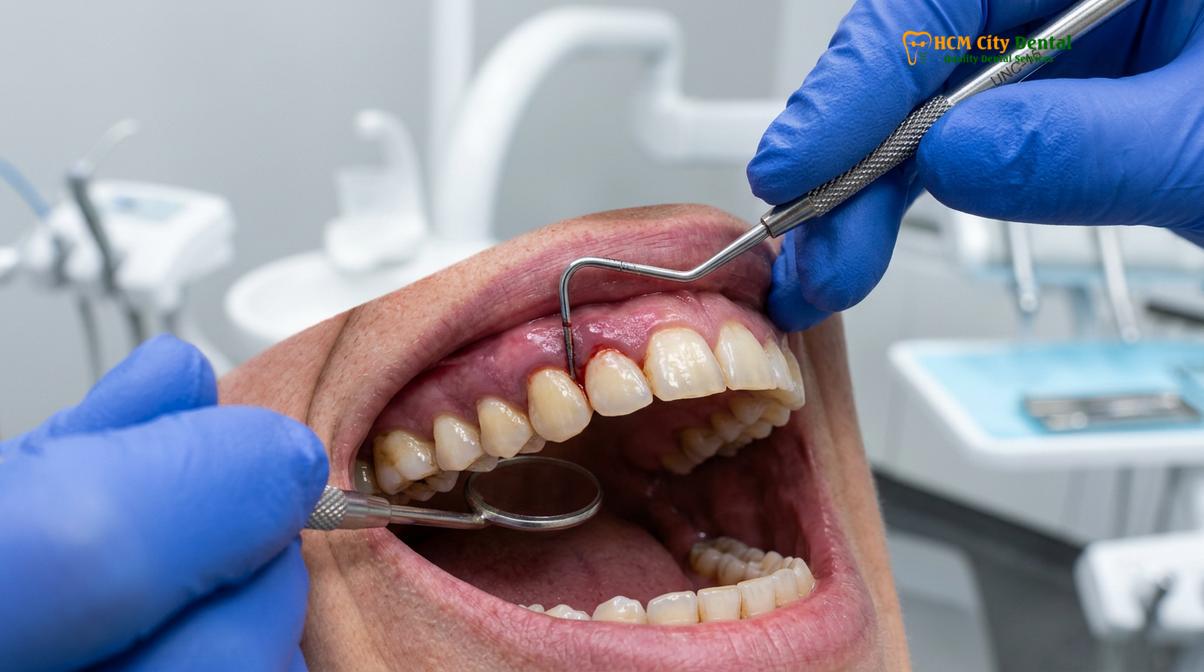 Clinical photography related to gum disease pregnancy