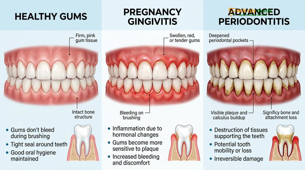 Visual description of gum disease pregnancy