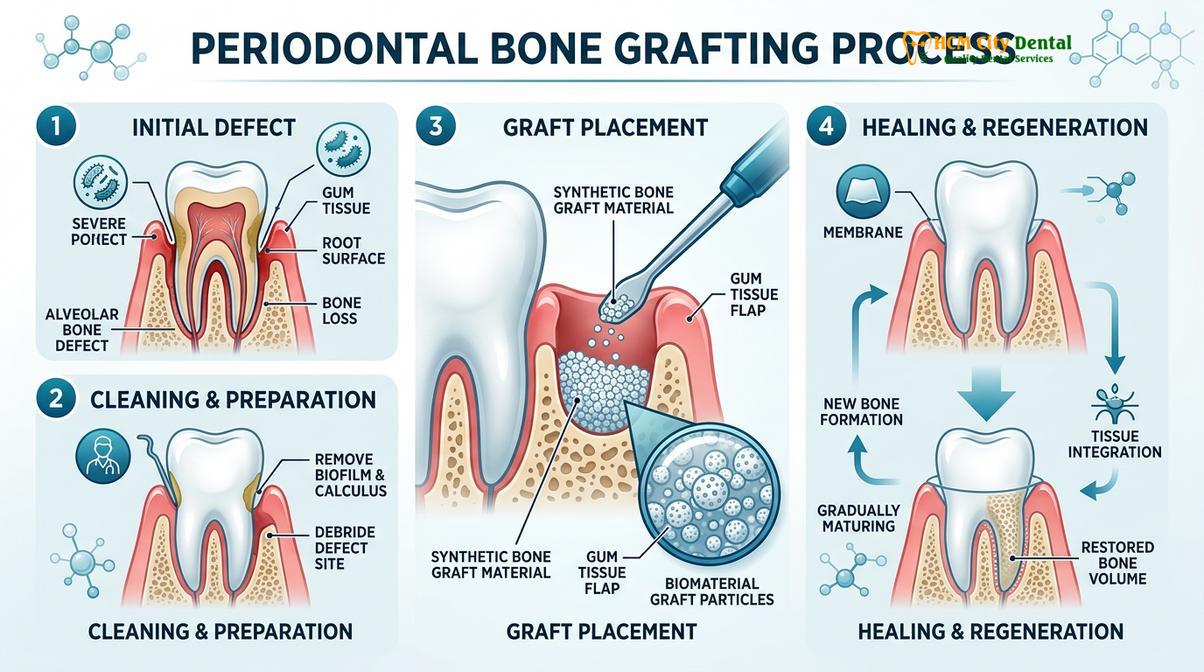 Summary diagram of gum disease treatment cost Vietnam