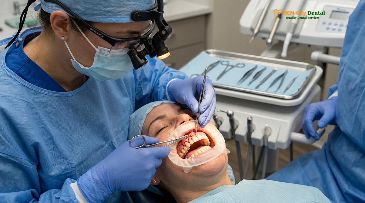 Visual description of gum treatment dental tourism