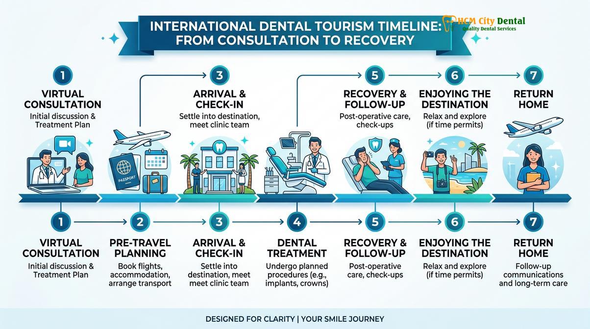 Summary diagram of gum treatment dental tourism