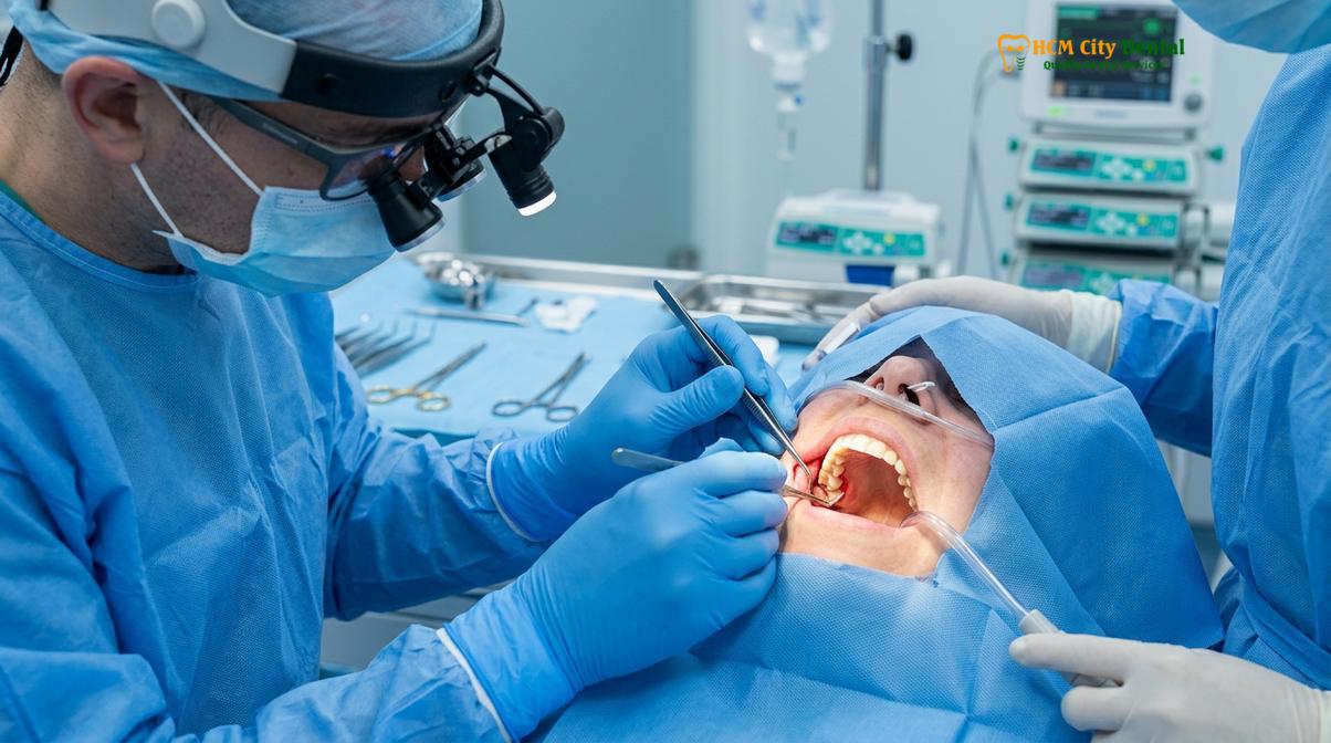 Visual description of gum treatment sedation