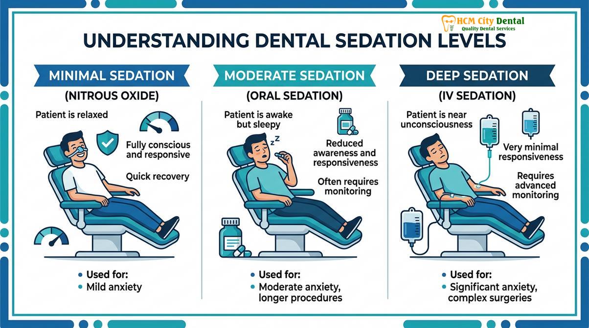 Summary diagram of gum treatment sedation