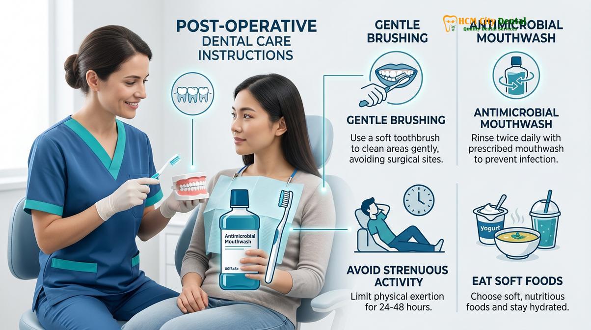 Summary diagram of gum flap surgery