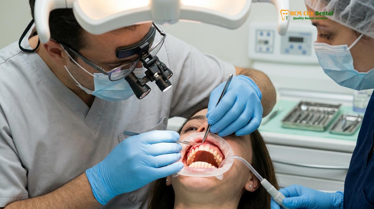 Visual illustration of gum graft cost Vietnam