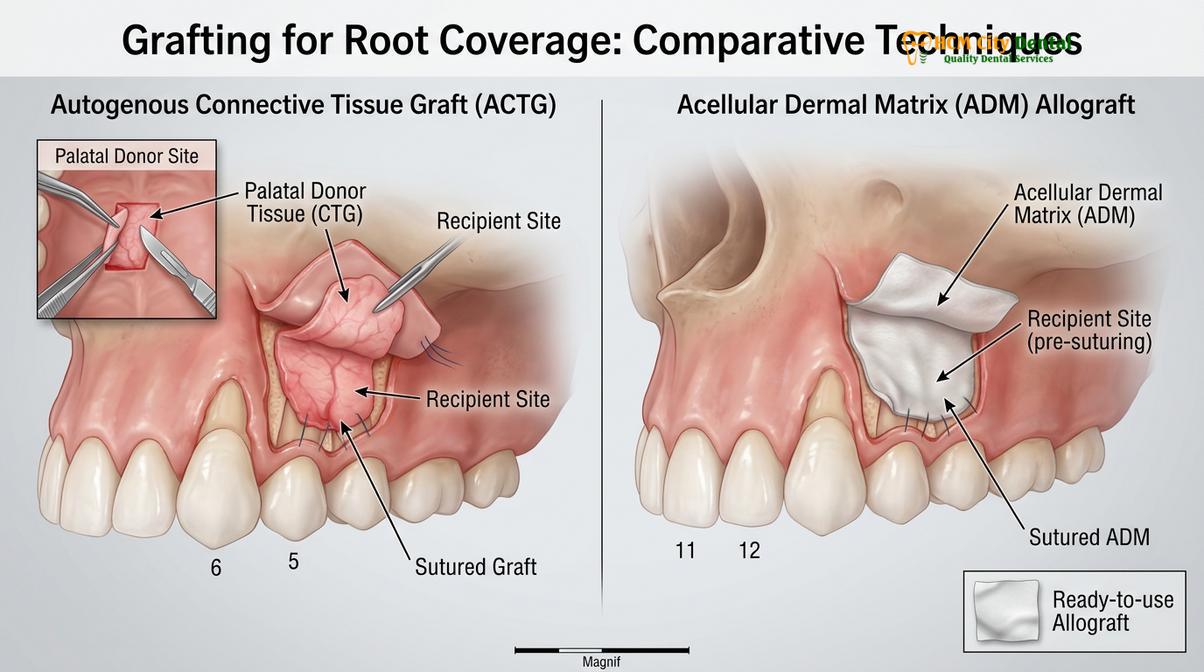 Visual illustration of gum graft cost Vietnam