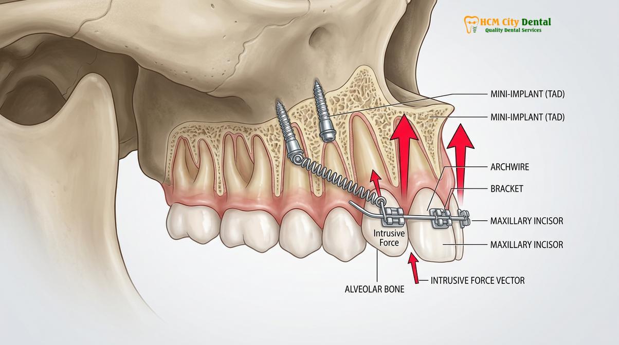 Visual description of Gummy Smile Braces Vietnam