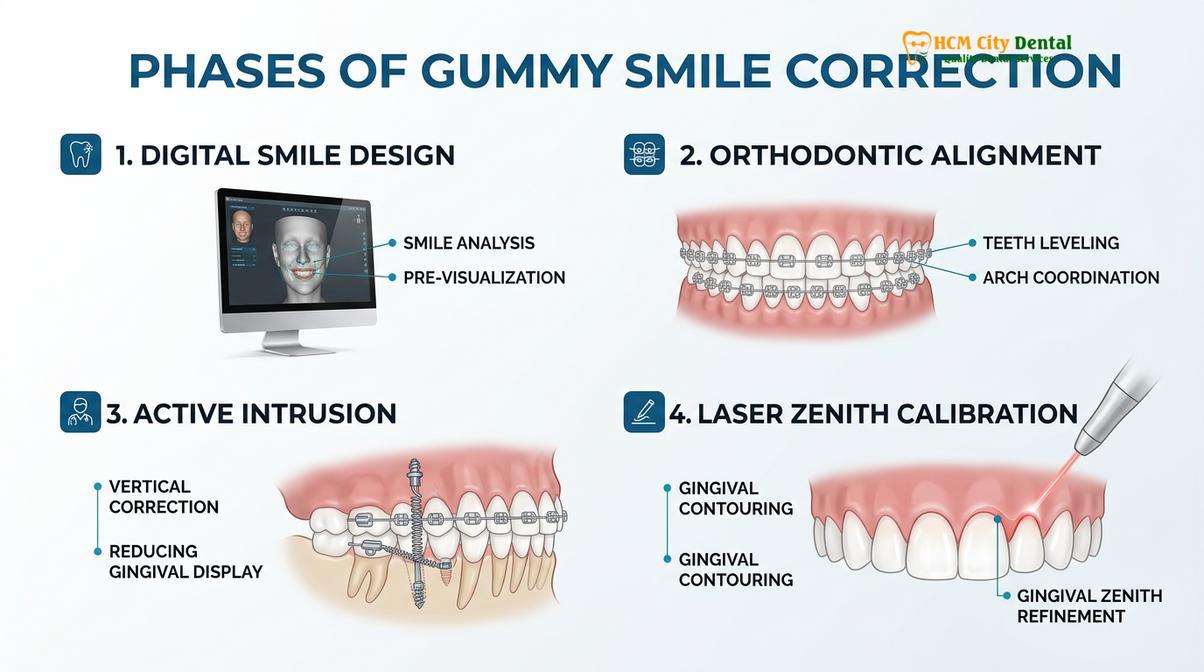 Summary diagram of Gummy Smile Braces Vietnam