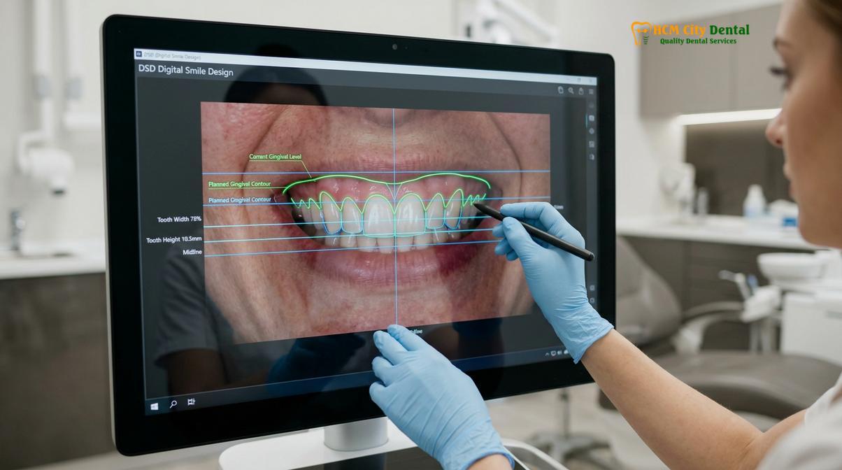 Visual description of Gummy Smile Treatment Saigon