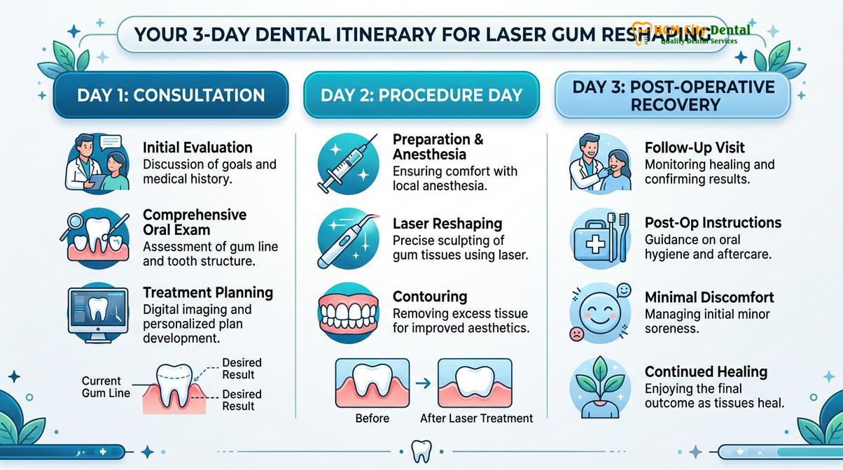 Summary diagram of Gummy Smile Treatment Saigon