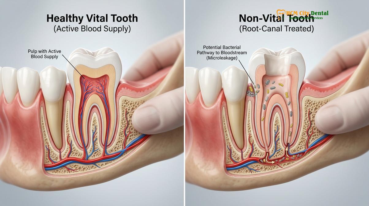 Clinical photography related to root canal alternatives