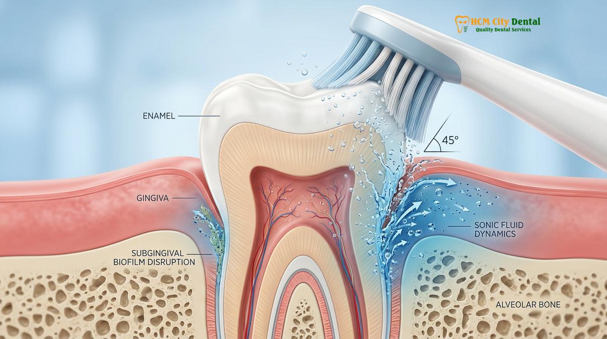 Clinical photography related to how does a dentist remove plaque