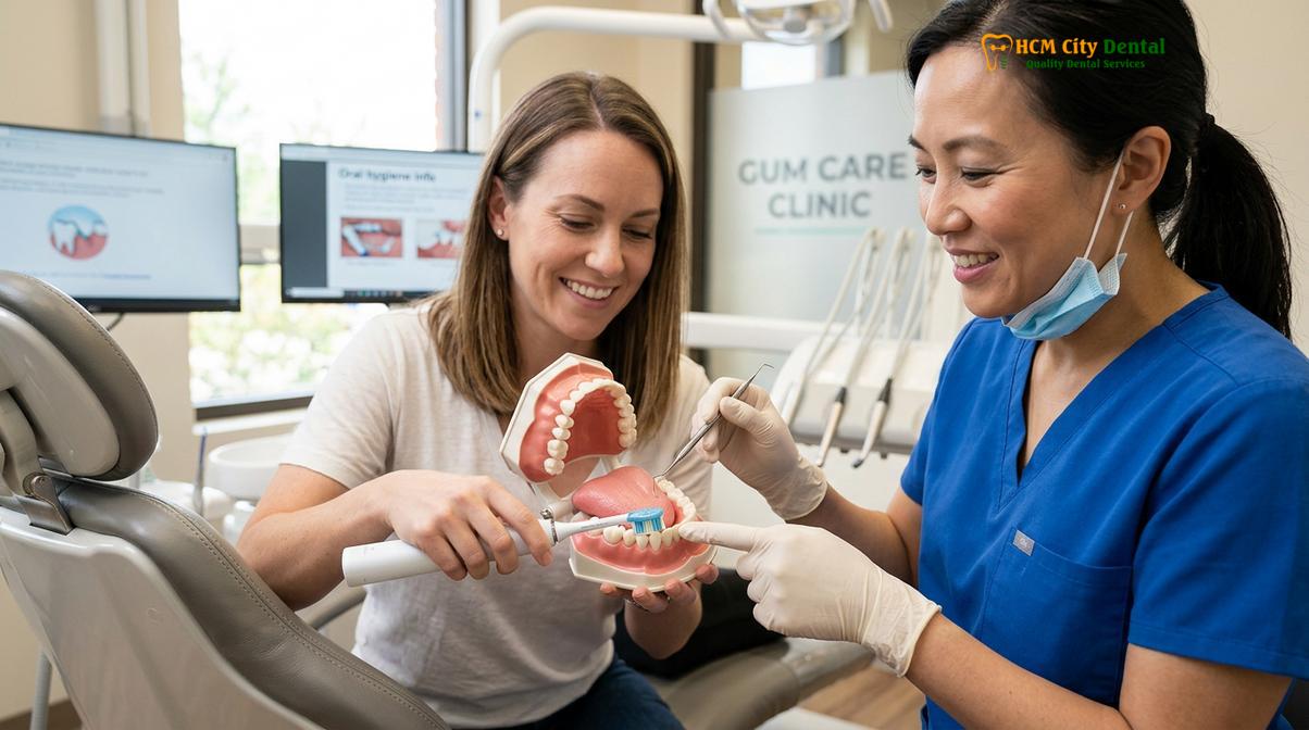 Visual description of how does a dentist remove plaque