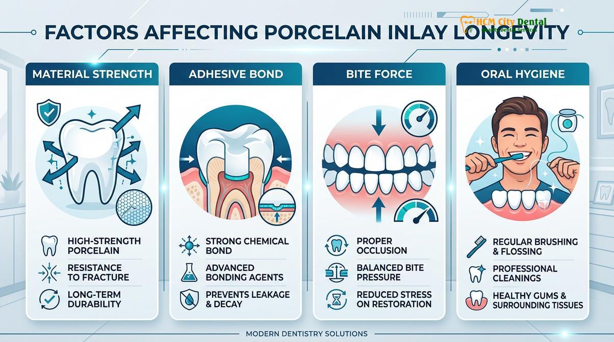 Summary diagram of how long do porcelain inlays last