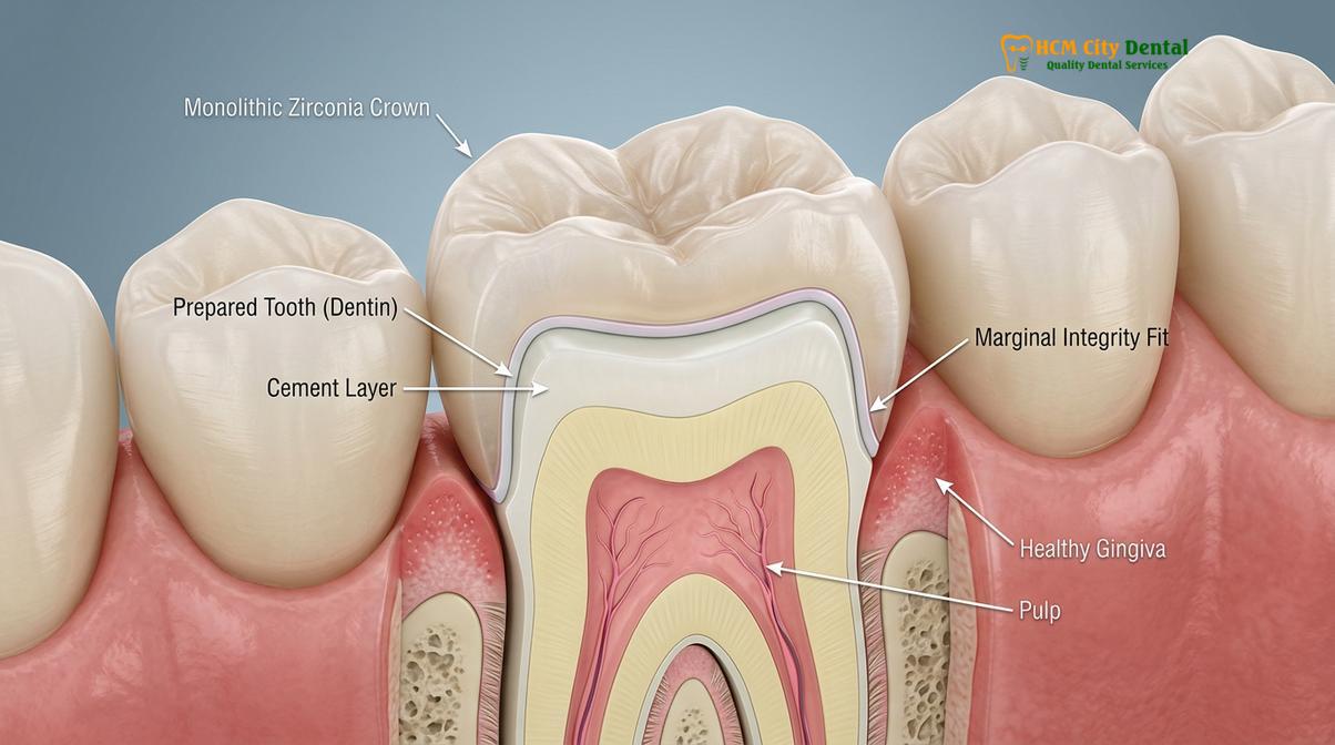 Clinical photography related to zirconia crown longevity years