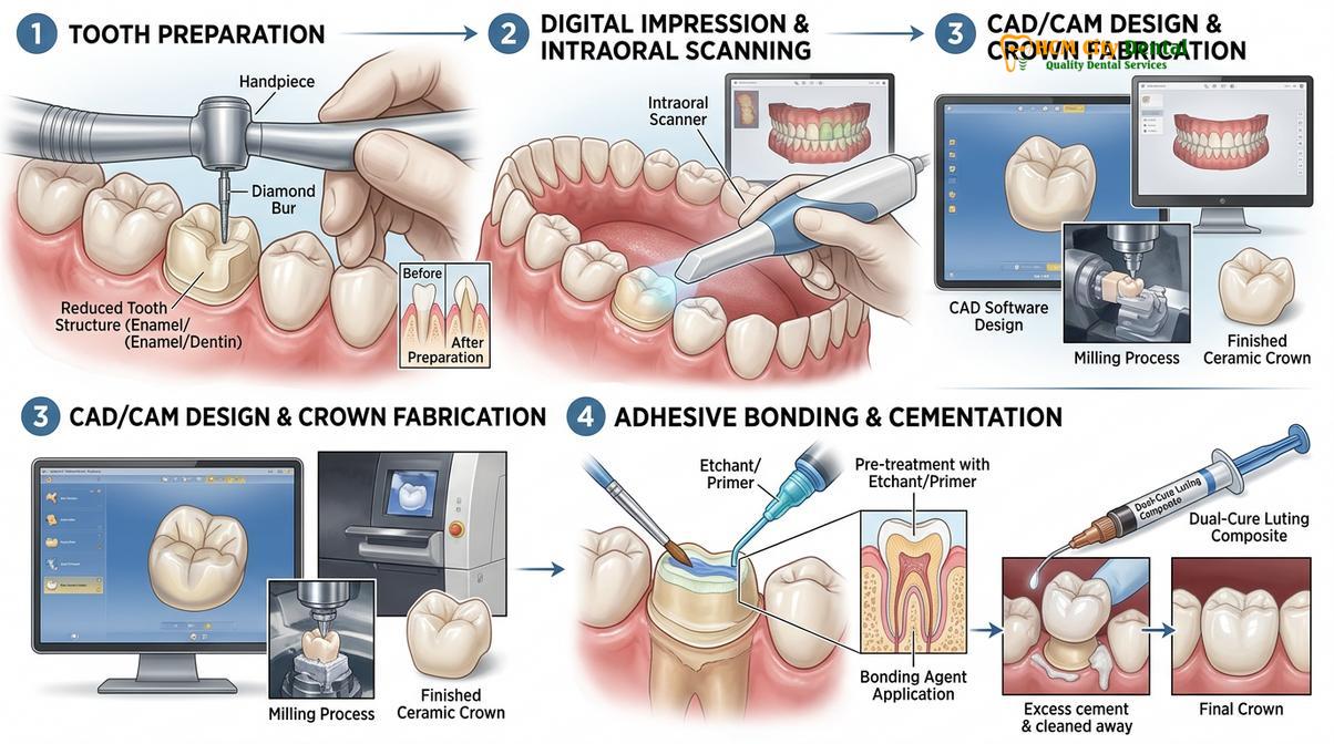 Visual description of how long does a tooth crown last