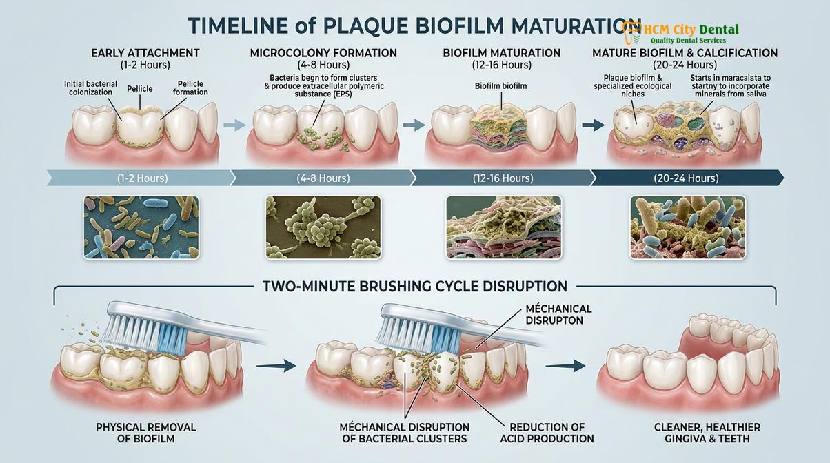 Visual description of how long should you brush your teeth