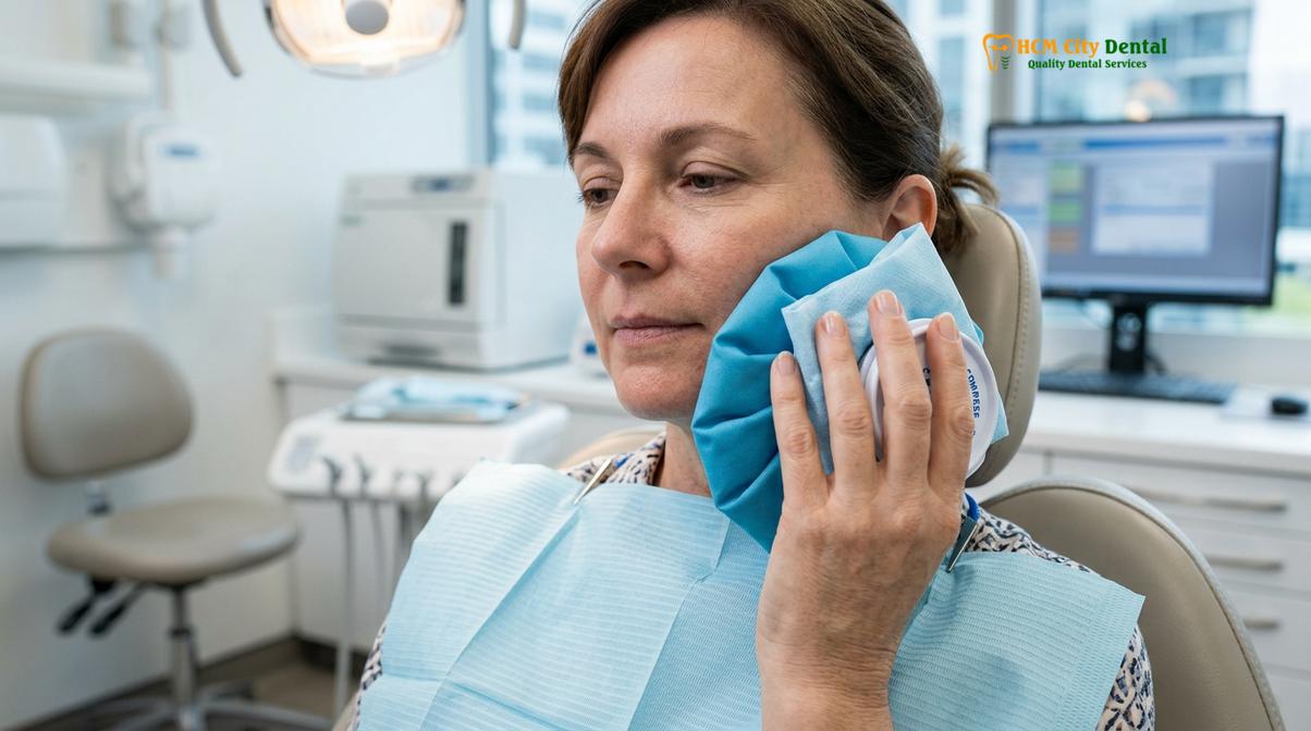 Visual description of recover after wisdom tooth extraction