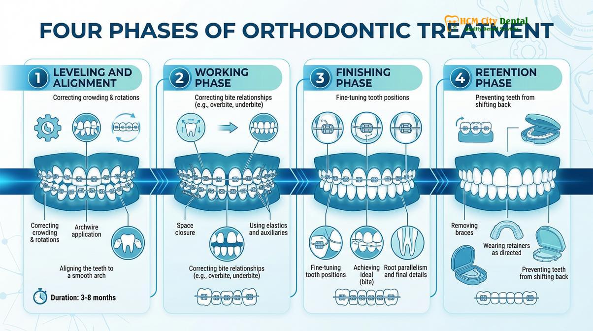 Summary diagram of how long do you have to wear braces