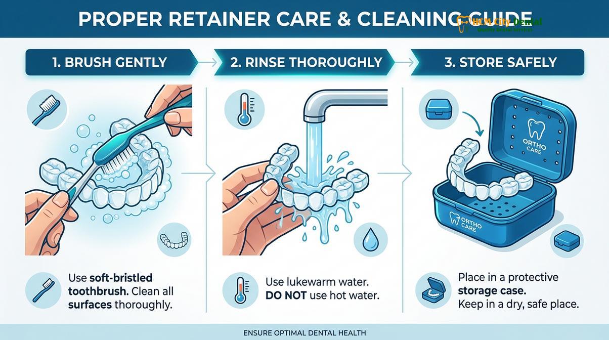 Visual illustration of how long to wear retainers after braces
