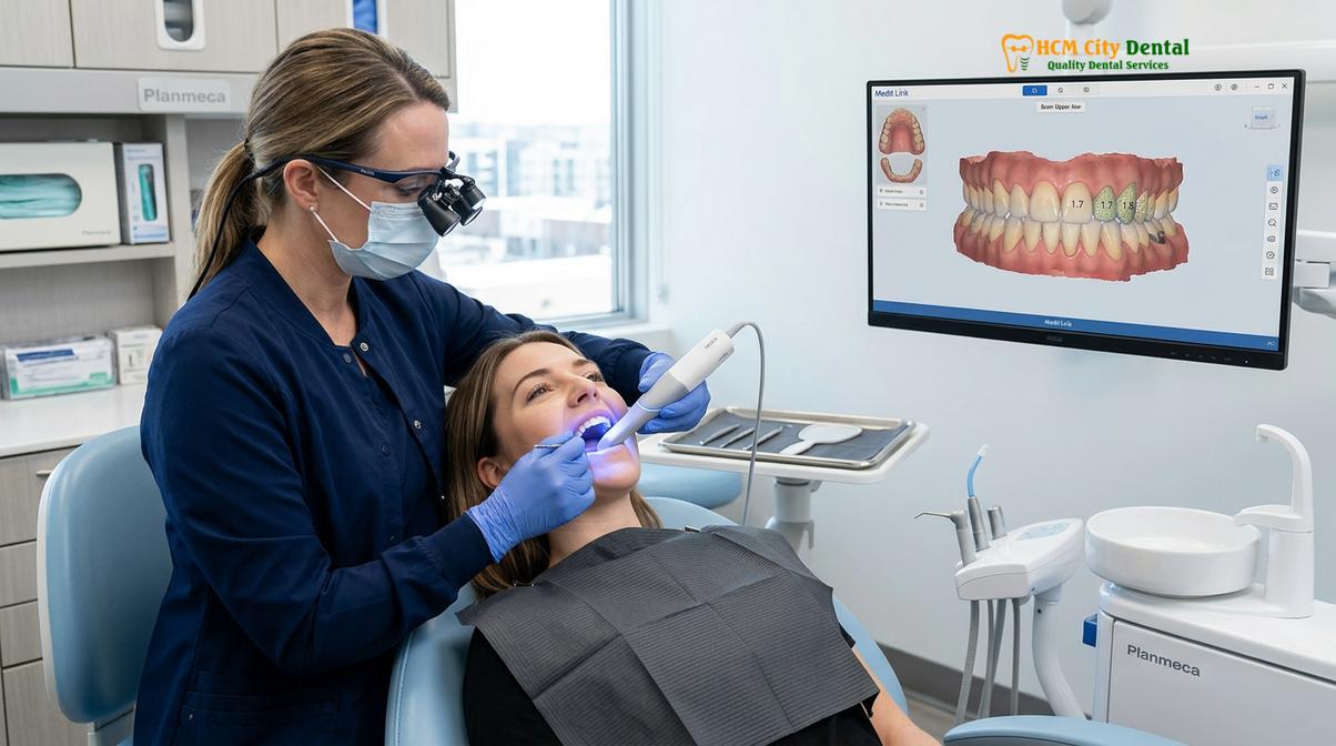 Clinical photography related to how many days dental crowns vietnam