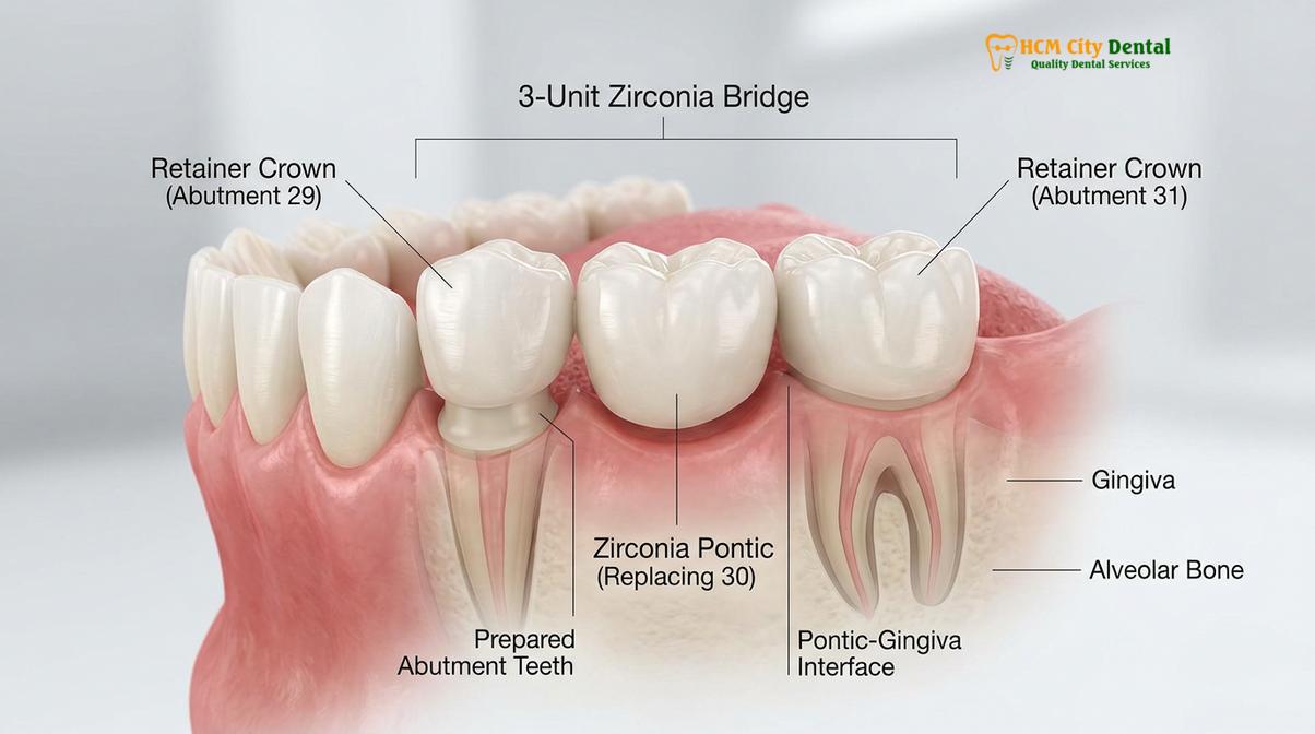 Visual description of how many days dental crowns vietnam