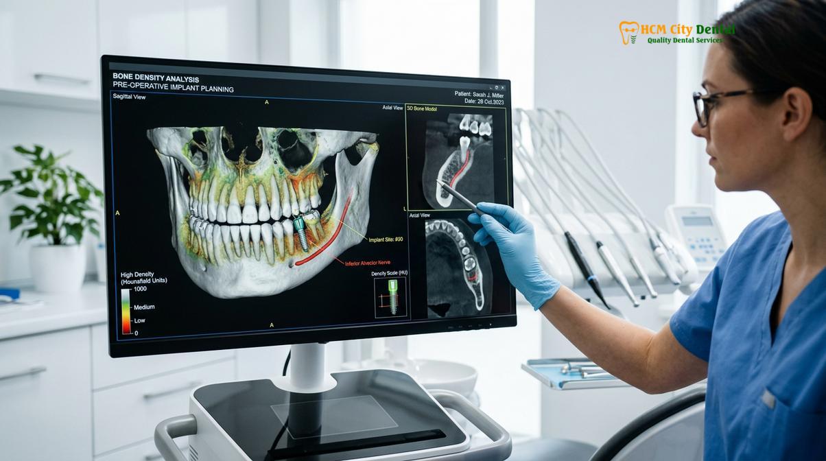 Clinical illustration of dental implant timeline Vietnam