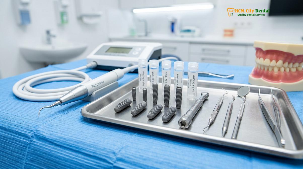 Clinical photography related to dental implant timeline Vietnam