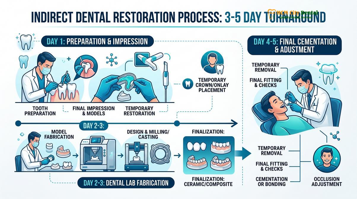Summary diagram of turnaround time inlays onlays vietnam