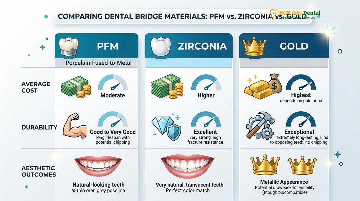 Summary diagram of how much does a dental bridge cost