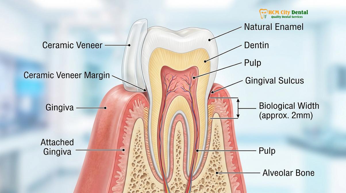 Clinical photography related to how to clean veneers