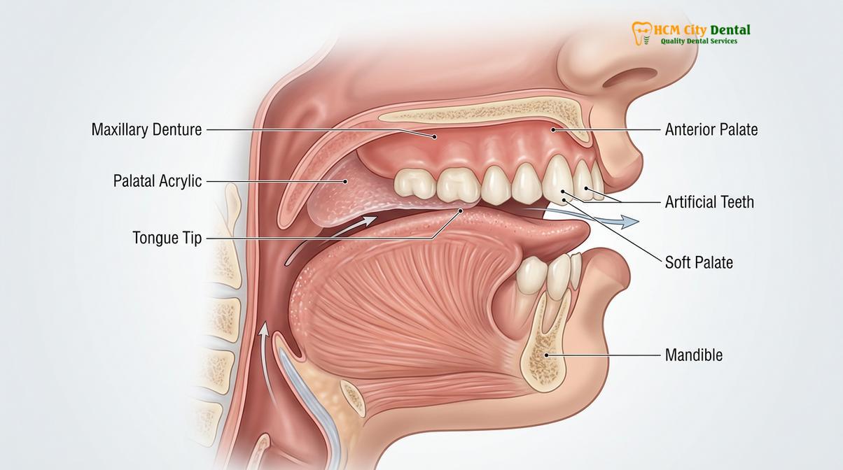 Clinical photography related to Speaking with New Dentures