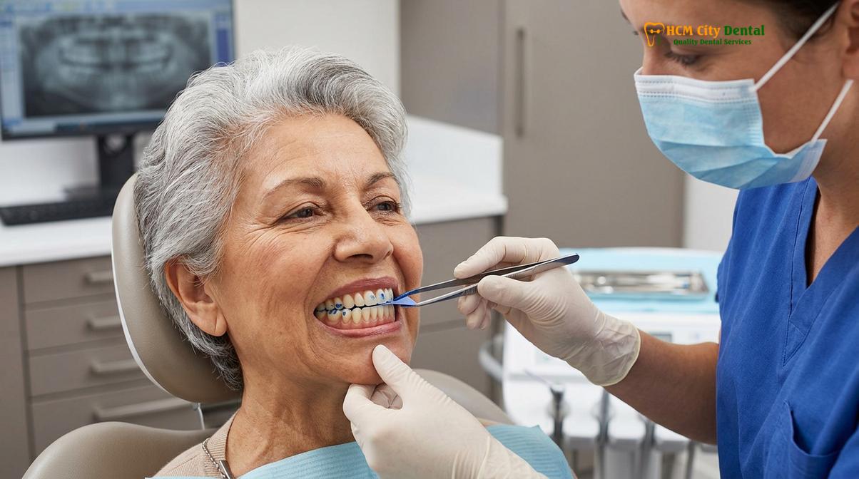 Visual description of Speaking with New Dentures