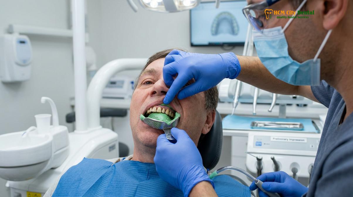 Clinical photography related to Immediate Dentures HCMC