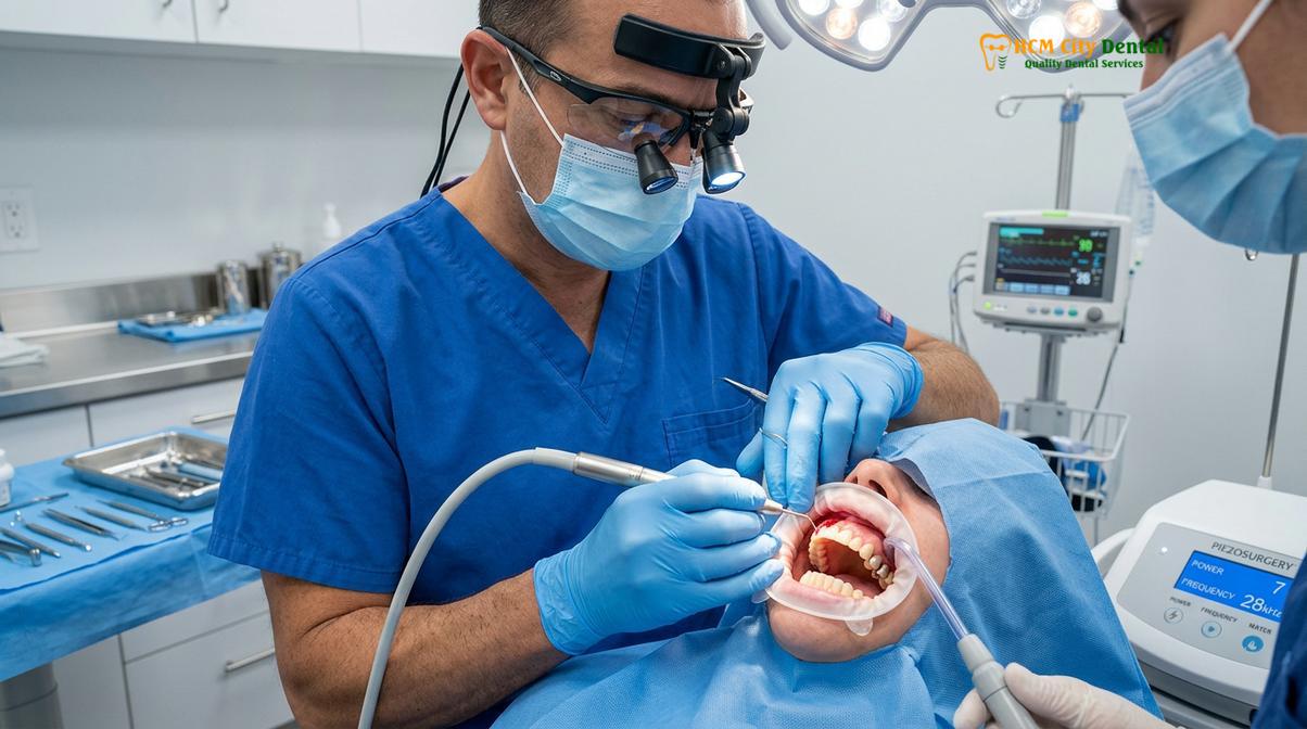 Visual description of Piezotome dental implant