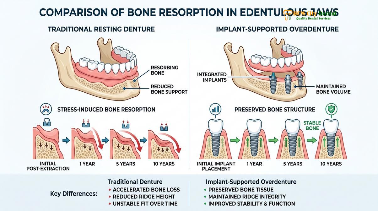 Summary diagram of Implant Supported Overdenture HCMC