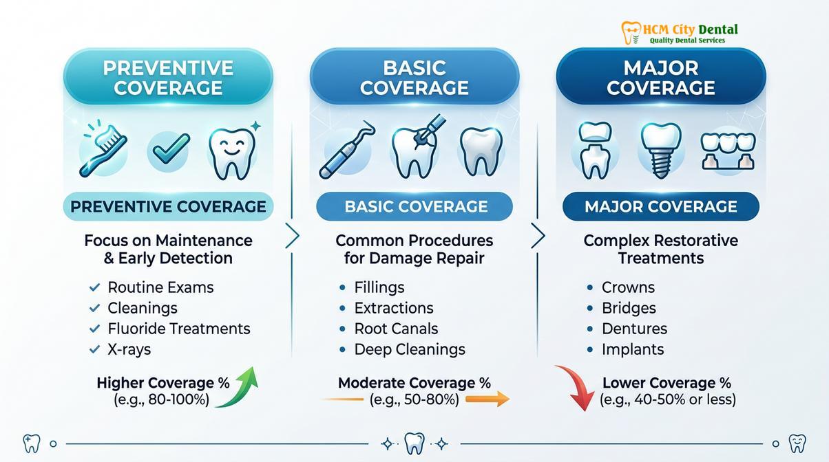 Summary diagram of independent dental insurance