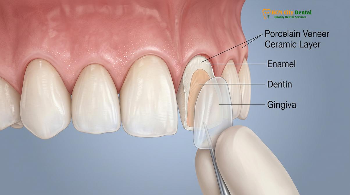 Clinical photography related to inlay vs veneer front teeth