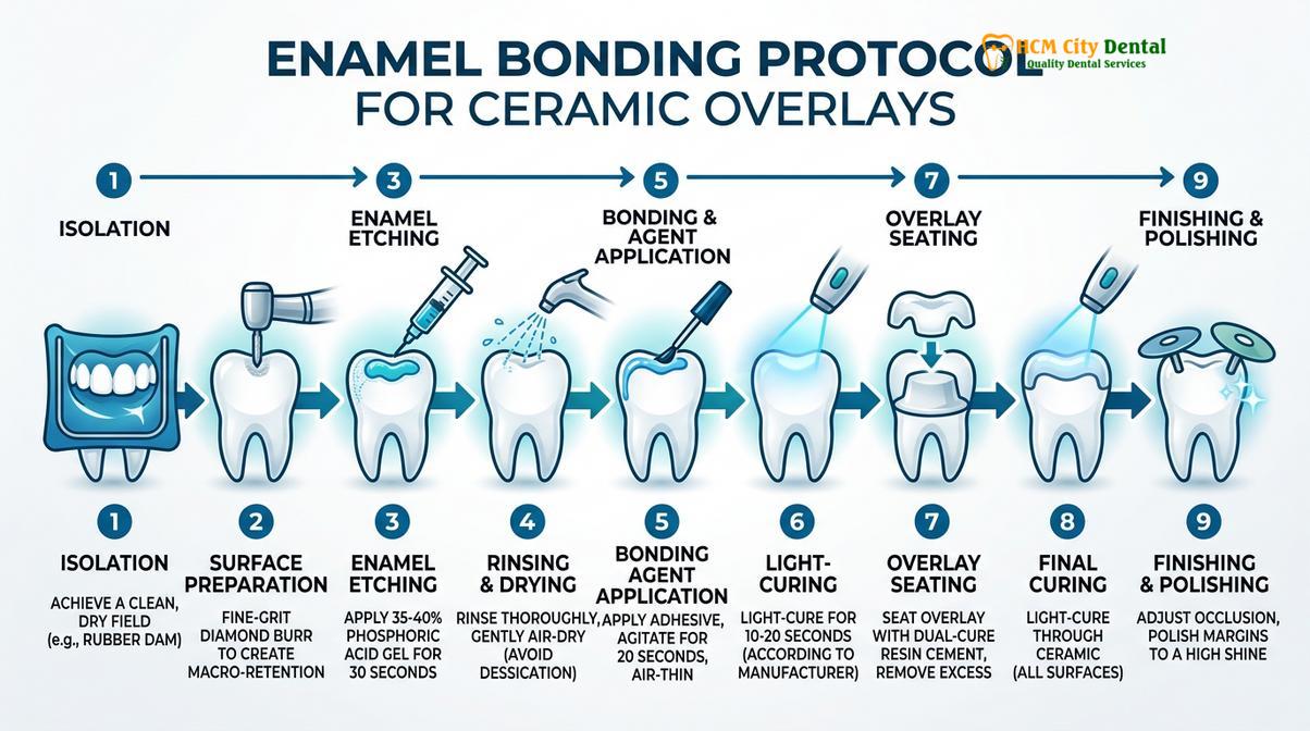 Summary diagram of night grinding onlay protection