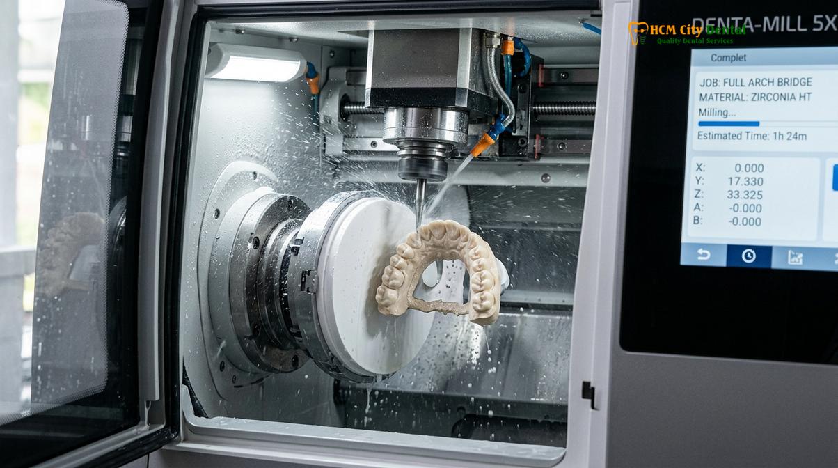 Visual description of cad cam full arch restoration