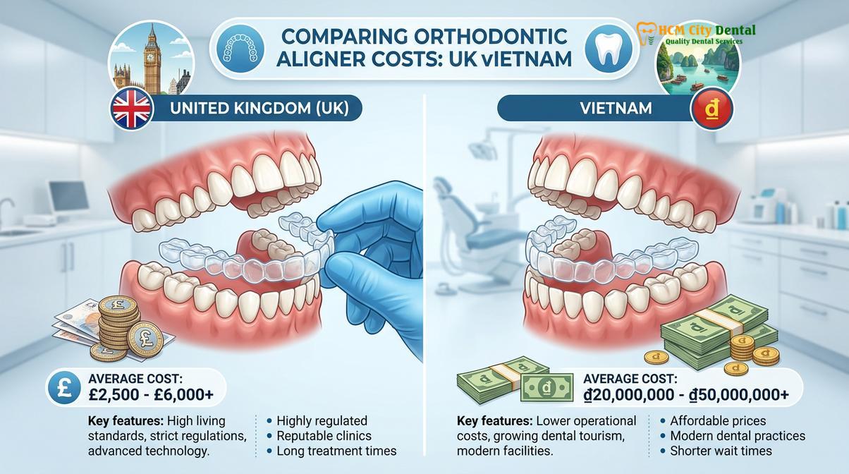 Clinical photography related to Invisalign Cost Vietnam vs UK